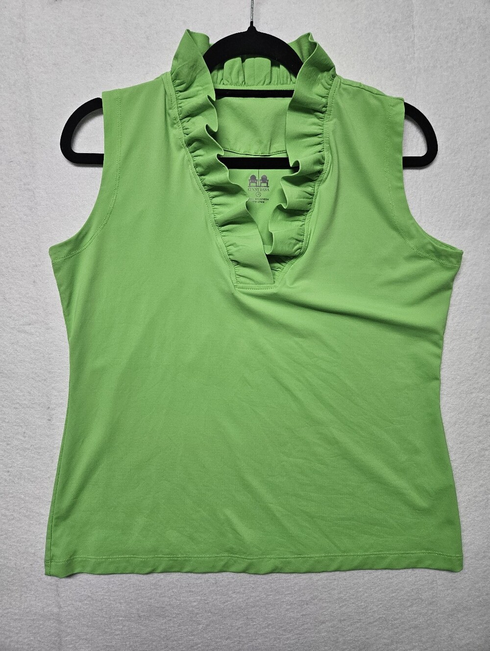 Kenny Dana Sleeveless Portrait Collar Top Resort Golf Pickleball Tennis Medium